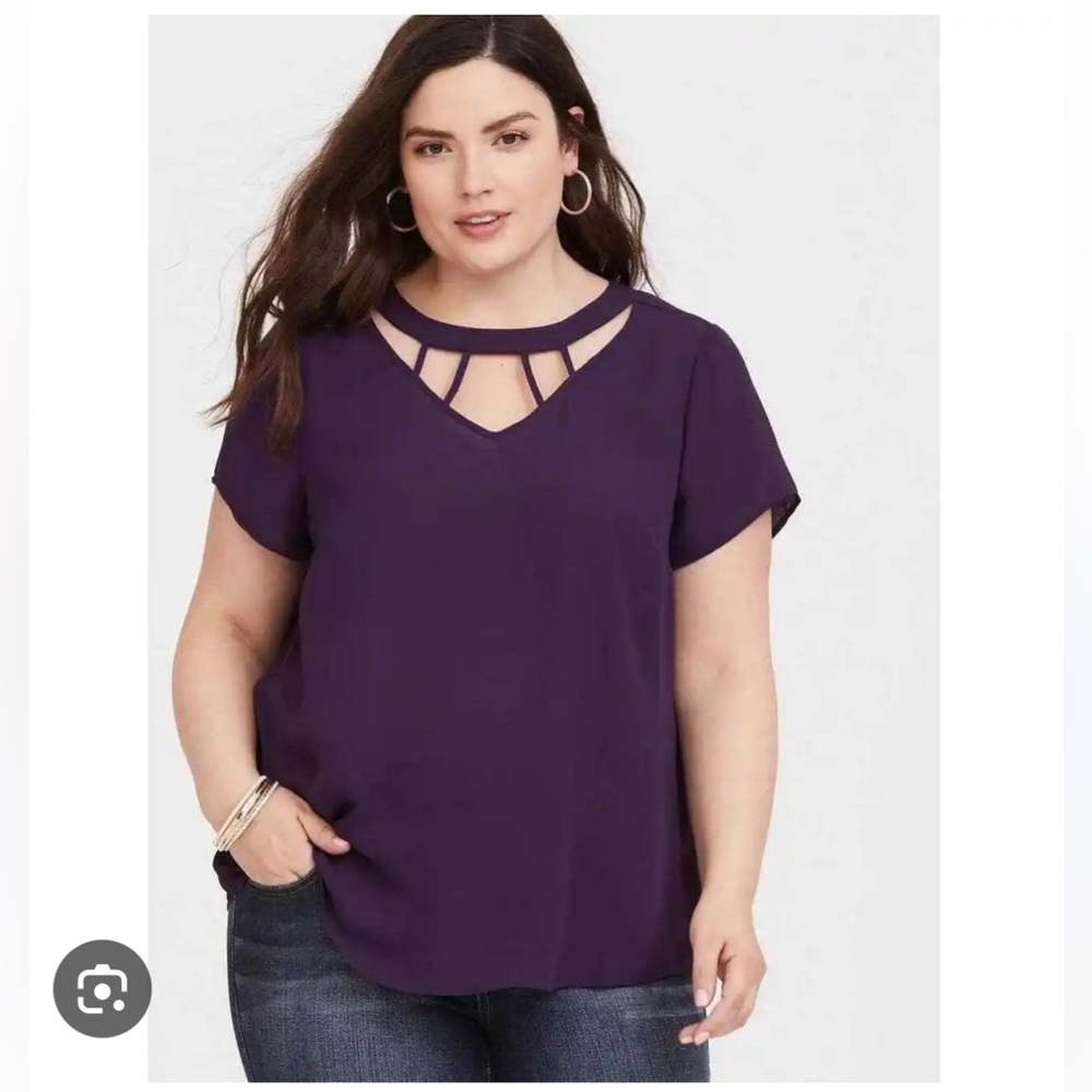 Torrid Georgette Cage Blouse